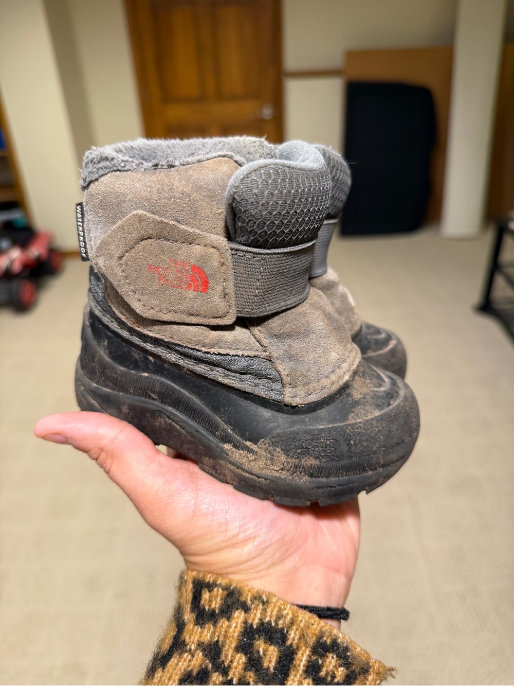 The North Face Kids Brown and Black Insulated Winter Boots